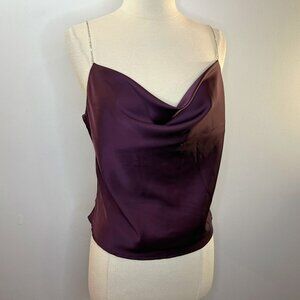 House of Harlow 1960 Women's Wine Satin Camisole - Size Small - NWT